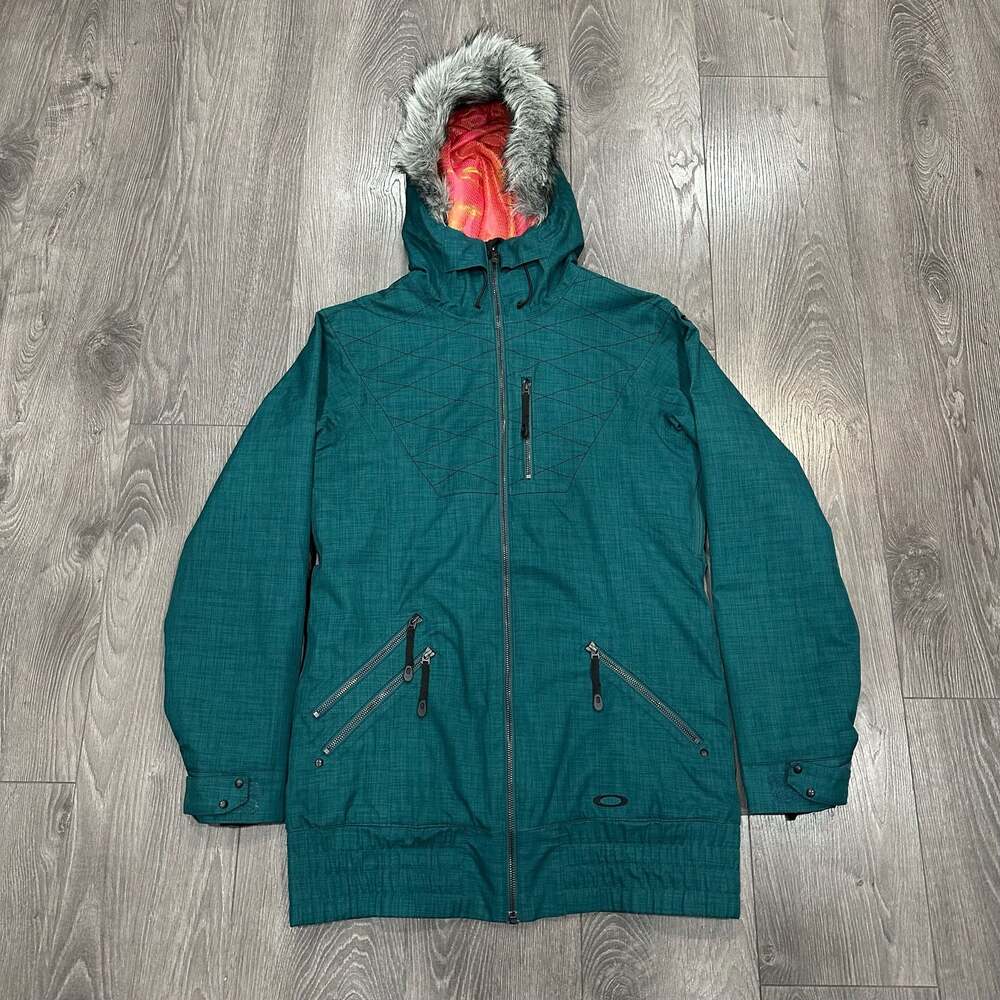 Oakley Men's Medium Green Anorak Fit Snowboard Ski Jacket Thinsulate Insulated